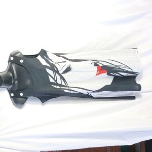 New Label Sleeveless Graphic Design Midi Black & White T-shirt material Dress